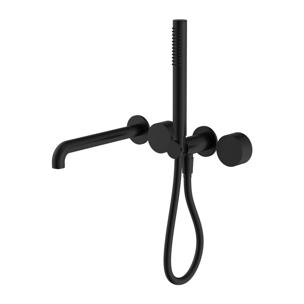 KARA PROGRESSIVE SHOWER SYSTEM SEPARATE PLATE WITH SPOUT 230/250MM MATTE BLACK