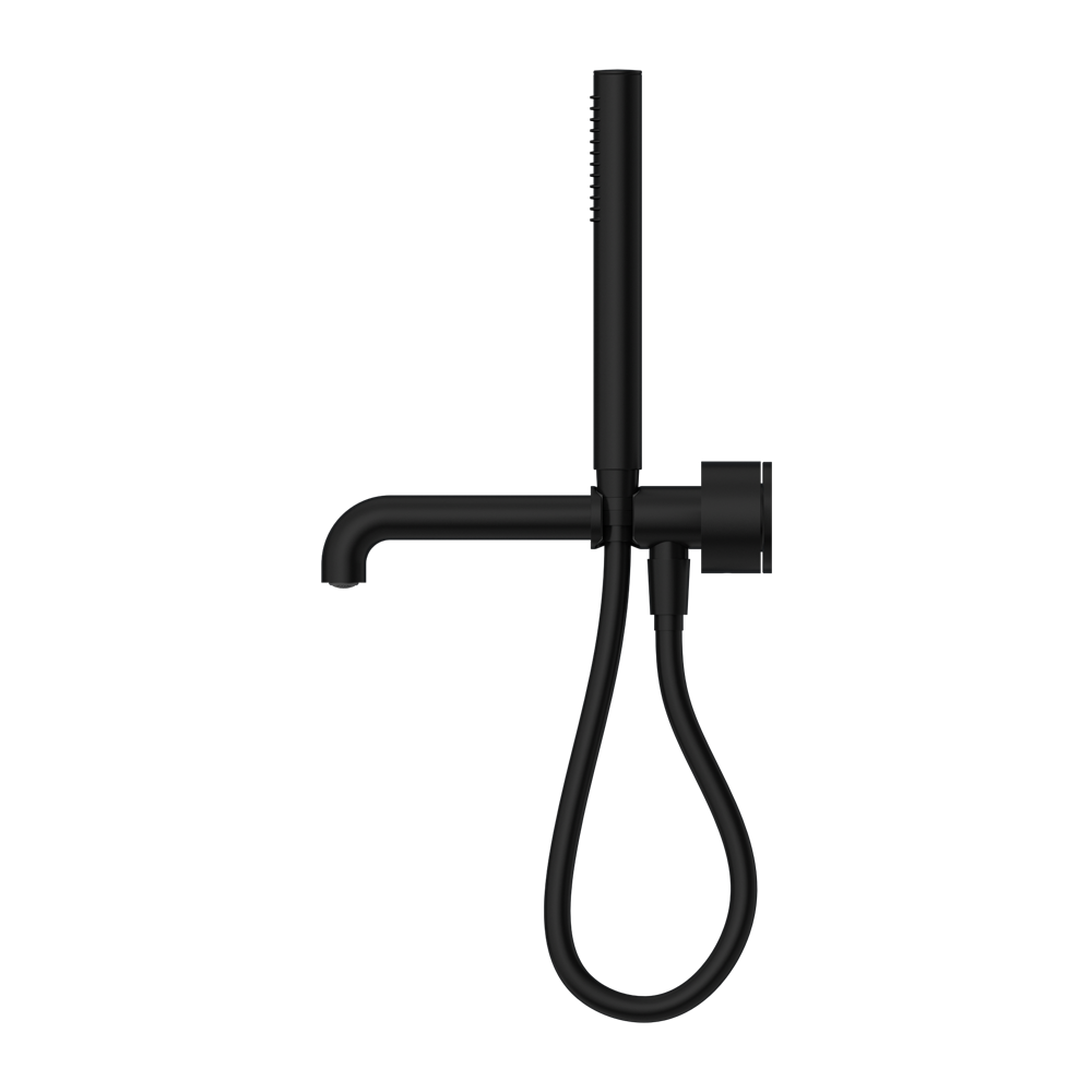 KARA PROGRESSIVE SHOWER SYSTEM SEPARATE PLATE WITH SPOUT 230/250MM MATTE BLACK
