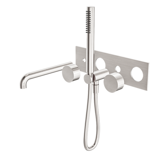 KARA PROGRESSIVE SHOWER SYSTEM WITH SPOUT 230/250MM TRIM KITS ONLY BRUSHED NICKEL