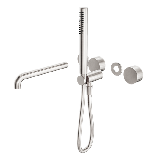 KARA PROGRESSIVE SHOWER SYSTEM SEPARATE PLATE WITH SPOUT 230/250MM TRIM KITS ONLY BRUSHED NICKEL