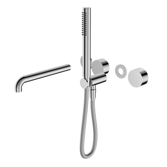 KARA PROGRESSIVE SHOWER SYSTEM SEPARATE PLATE WITH SPOUT 230/250MM TRIM KITS ONLY CHROME