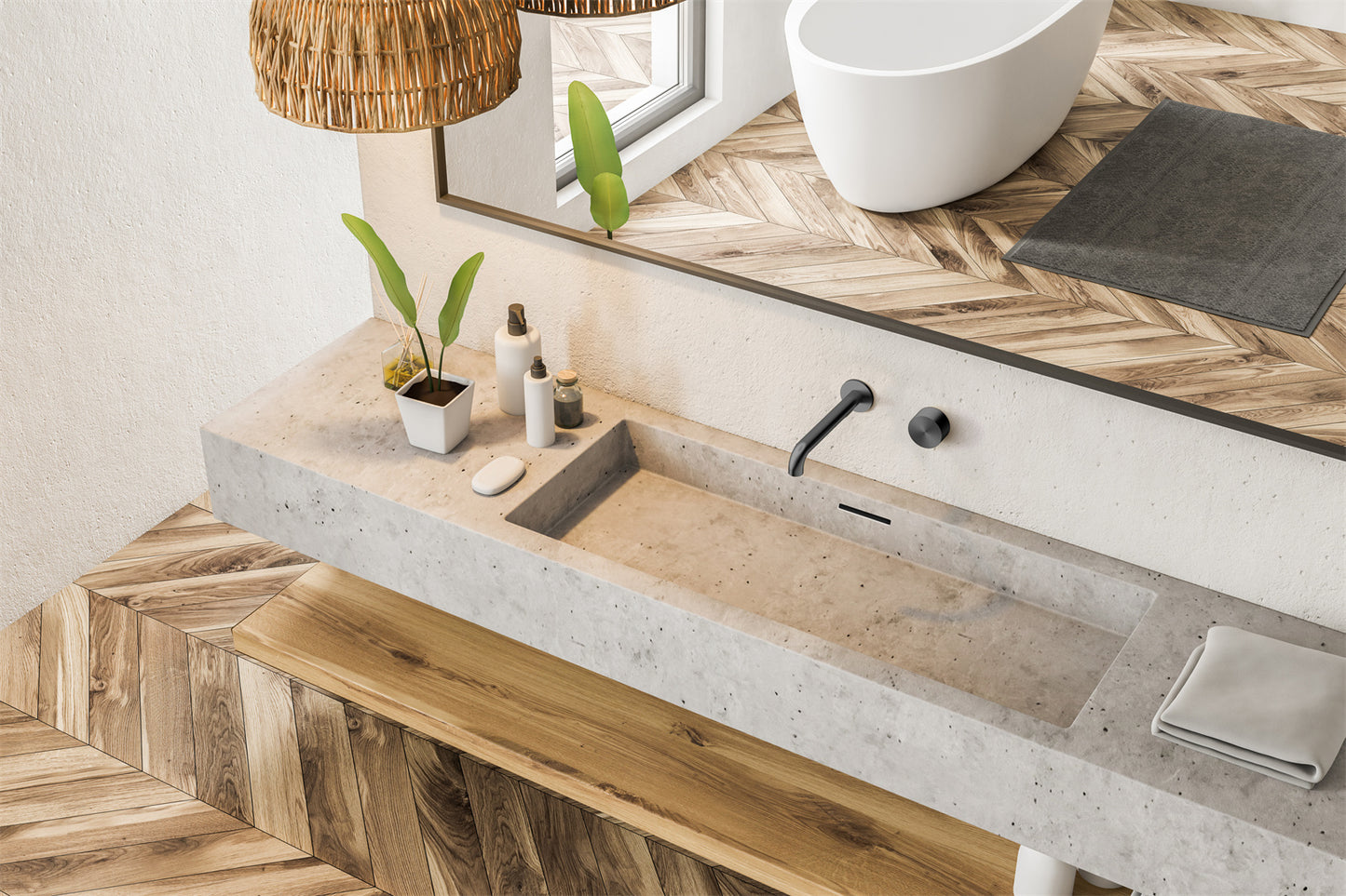 KARA PROGRESSIVE WALL BASIN/BATH SET 120/160/185/230/260MM GUN METAL
