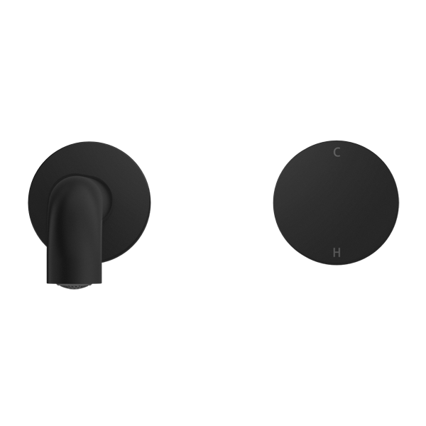 KARA PROGRESSIVE WALL BASIN/BATH SET 120/160/185/230/260MM MATTE BLACK