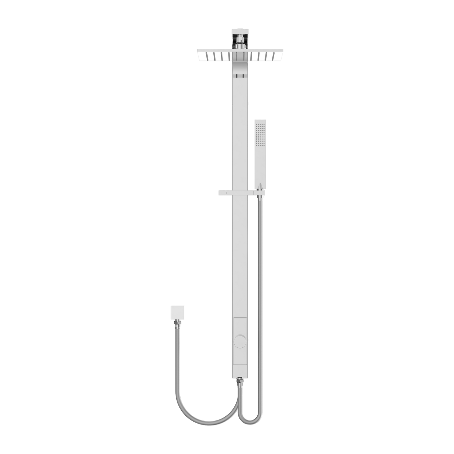 ASTRA RAIN SQUARE TWIN SHOWER DOUBLE HOSE CHROME (NR281305DCH)