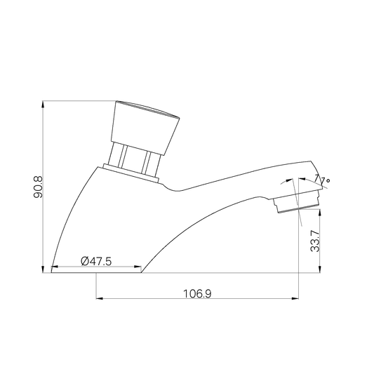 CLASSIC PUSH TAP CHROME