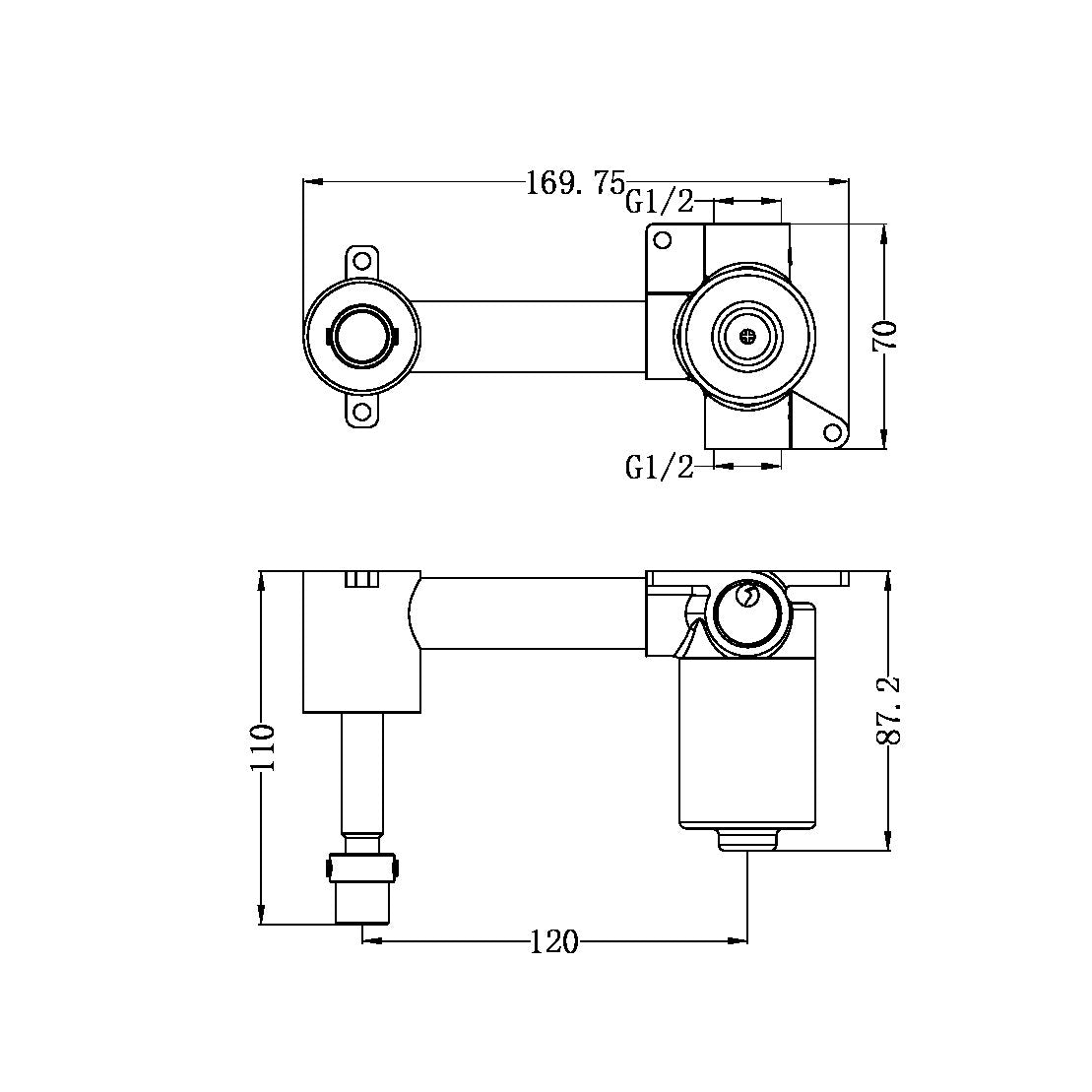 KARA/OPAL PROGRESSIVE WALL BASIN SET BODY ONLY (NR29237)