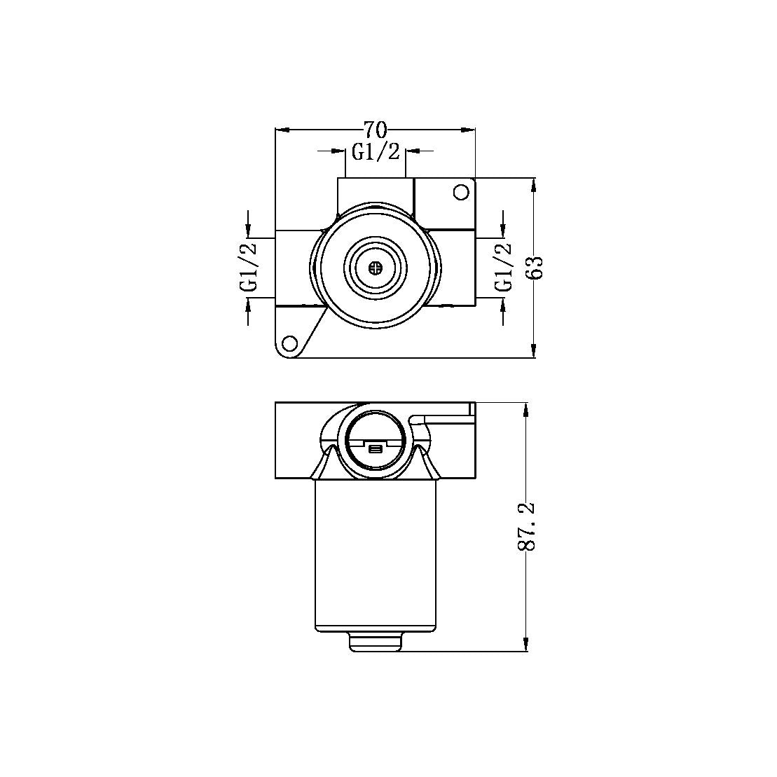 Kara/Opal Progressive Shower Mixer Body Only (NR29238)