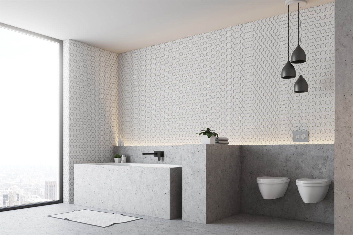 ECCO WALL BASIN/BATH MIXER MATTE BLACK