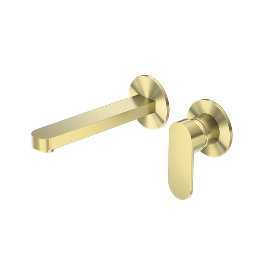 ECCO WALL BASIN/BATH MIXER SEPARATE BACK PLATE BG (NR301310BBG) BRUSHED GOLD