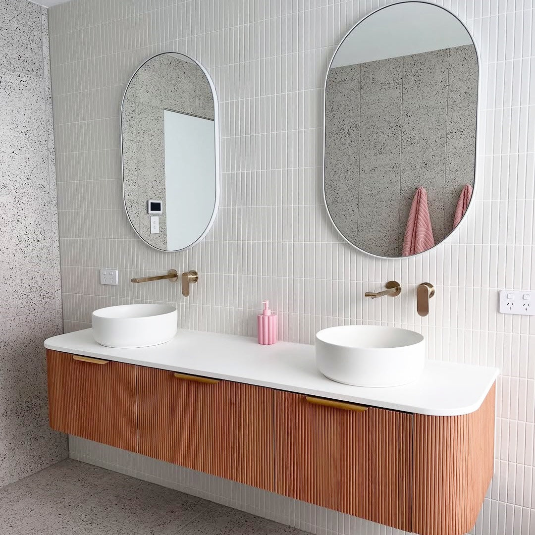 ECCO WALL BASIN/BATH MIXER SEPARATE BACK PLATE BRUSHED GOLD