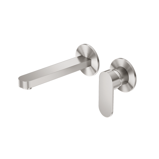 ECCO WALL BASIN/BATH MIXER SEPARATE BACK PLATE BRUSHED NICKEL