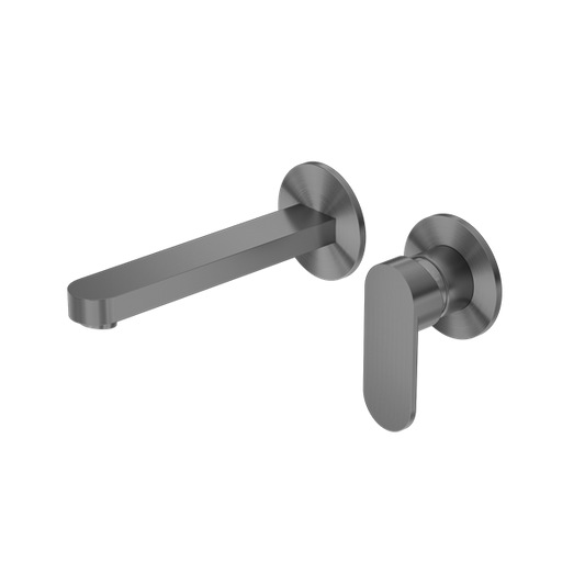 ECCO WALL BASIN/BATH MIXER SEPARATE BACK PLATE GUN METAL