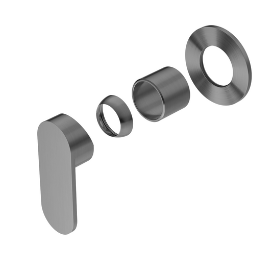 ECCO SHOWER MIXER 80MM ROUND PLATE TRIM KITS ONLY GUN METAL