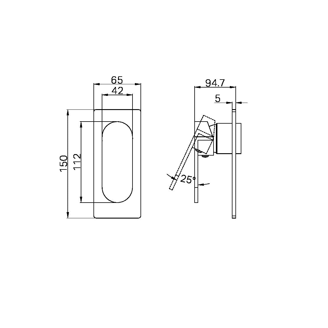 ECCO SHOWER MIXER TRIM KITS ONLY BG (NR301311TBG) BRUSHED GOLD