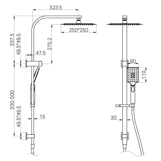 CELIA TWIN SHOWER CHROME