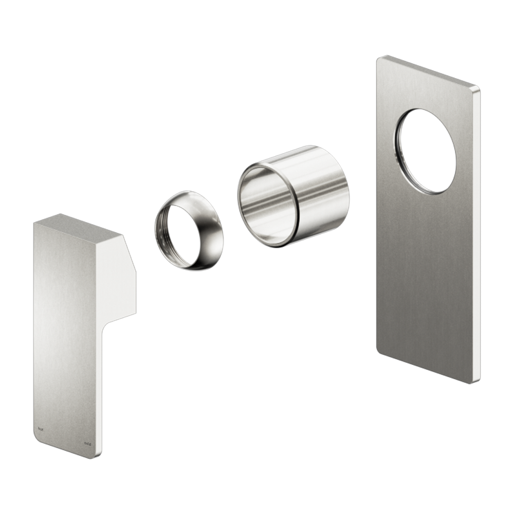 CELIA SHOWER MIXER RECTANGULAR BACKPLATE TRIM KITS ONLY BRUSHED NICKEL