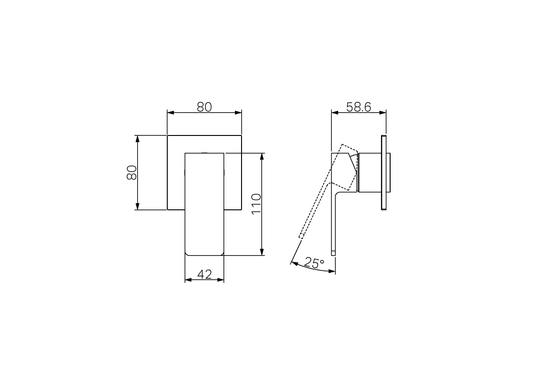 CELIA SHOWER MIXER TRIM KITS ONLY BRUSHED NICKEL