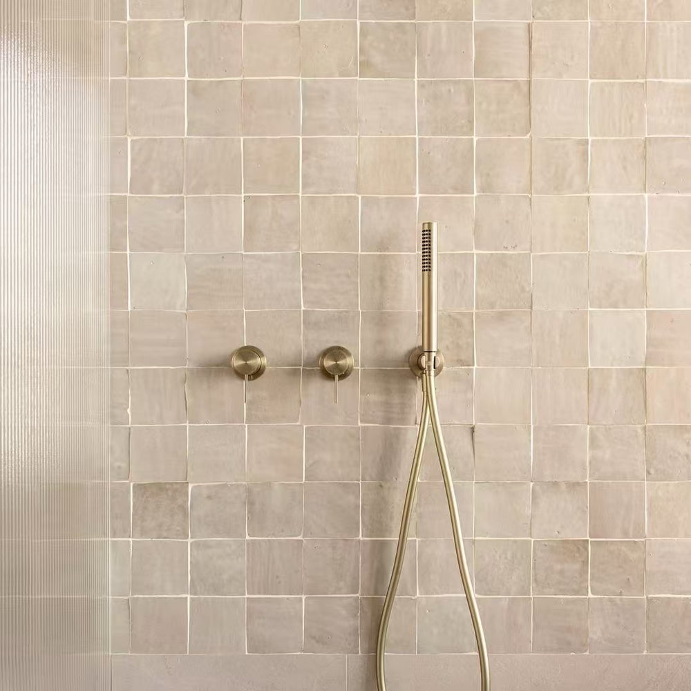Slim Shower On Bracket Chrome (NR307CH) Brushed Gold — Gold & Brass, Hand Held Showers