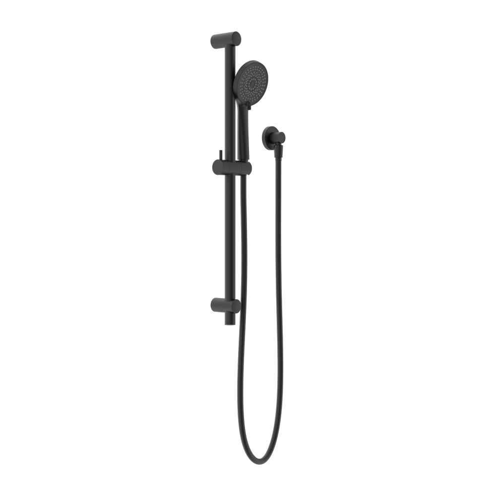 ROUND METAL PROJECT RAIL SHOWER MATTE BLACK