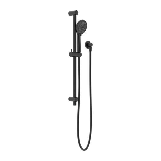 ROUND METAL PROJECT RAIL SHOWER MATTE BLACK