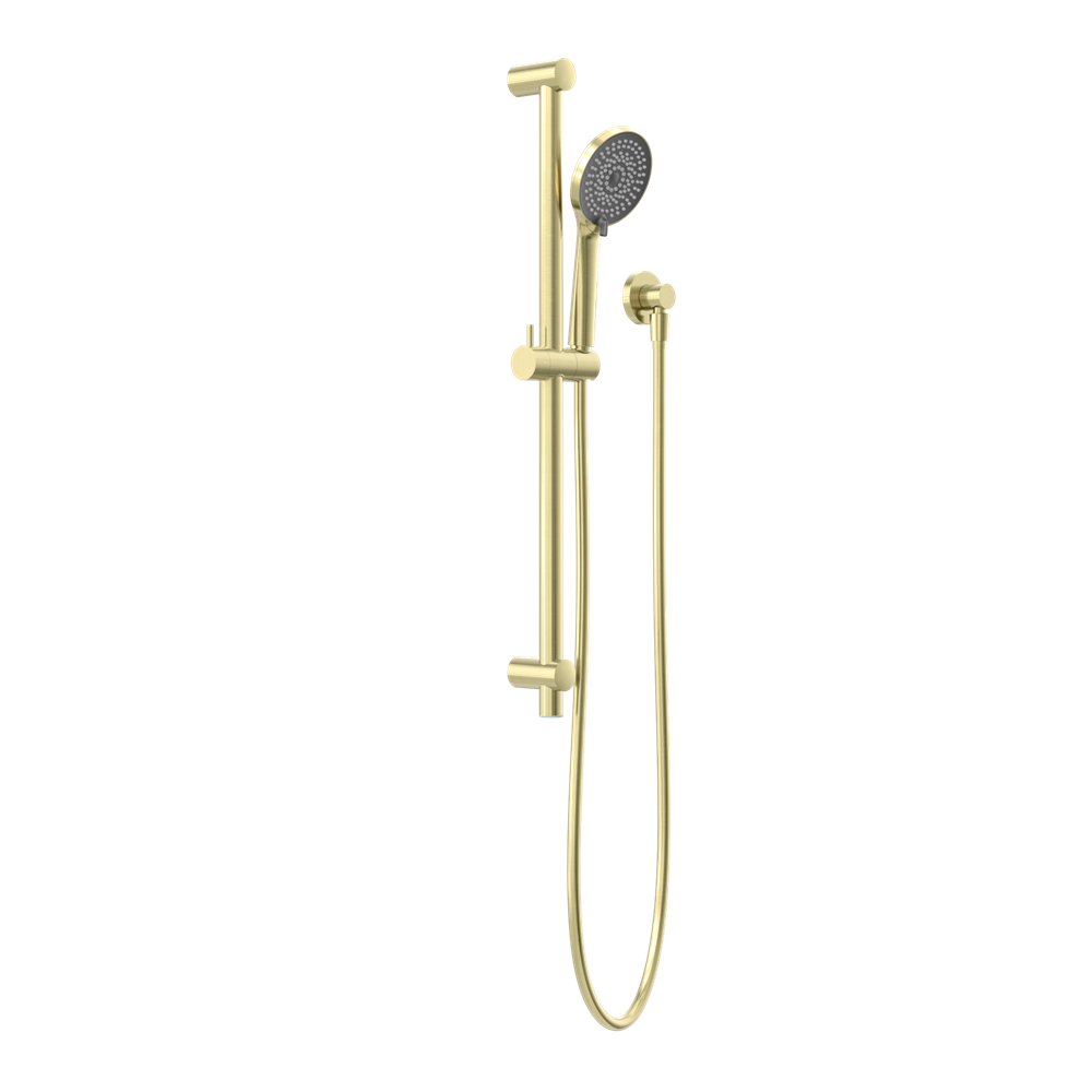 ROUND METAL PROJECT SHOWER RAIL 4 STAR RATING BRUSHED GOLD