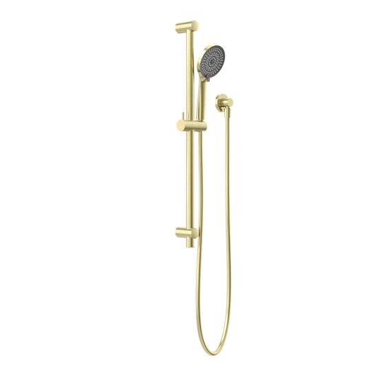 ROUND METAL PROJECT SHOWER RAIL 4 STAR RATING BRUSHED GOLD