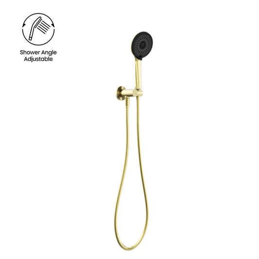 PROJECT ROUND SHOWER ON BRACKET 4 STAR RATING BRUSHED GOLD