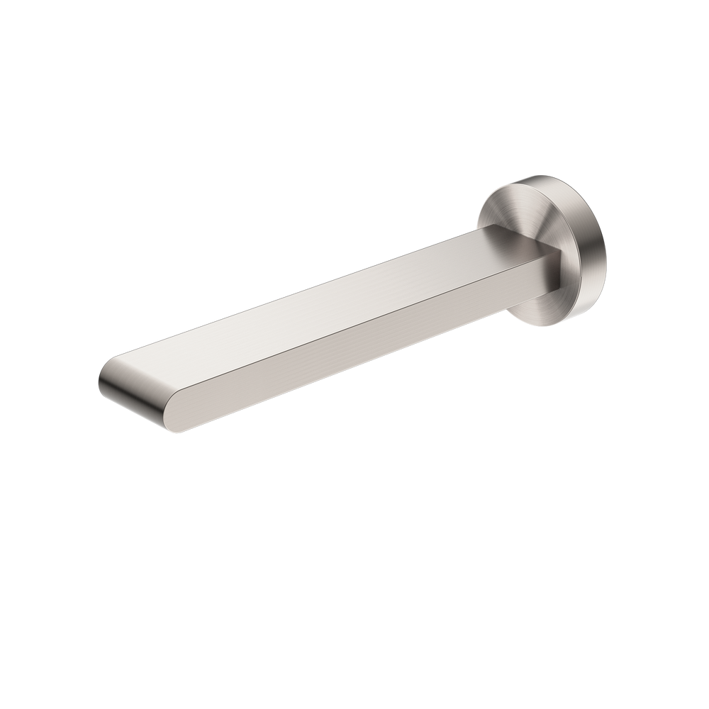 BIANCA FIXED BATH SPOUT ONLY 200MM BRUSHED NICKEL