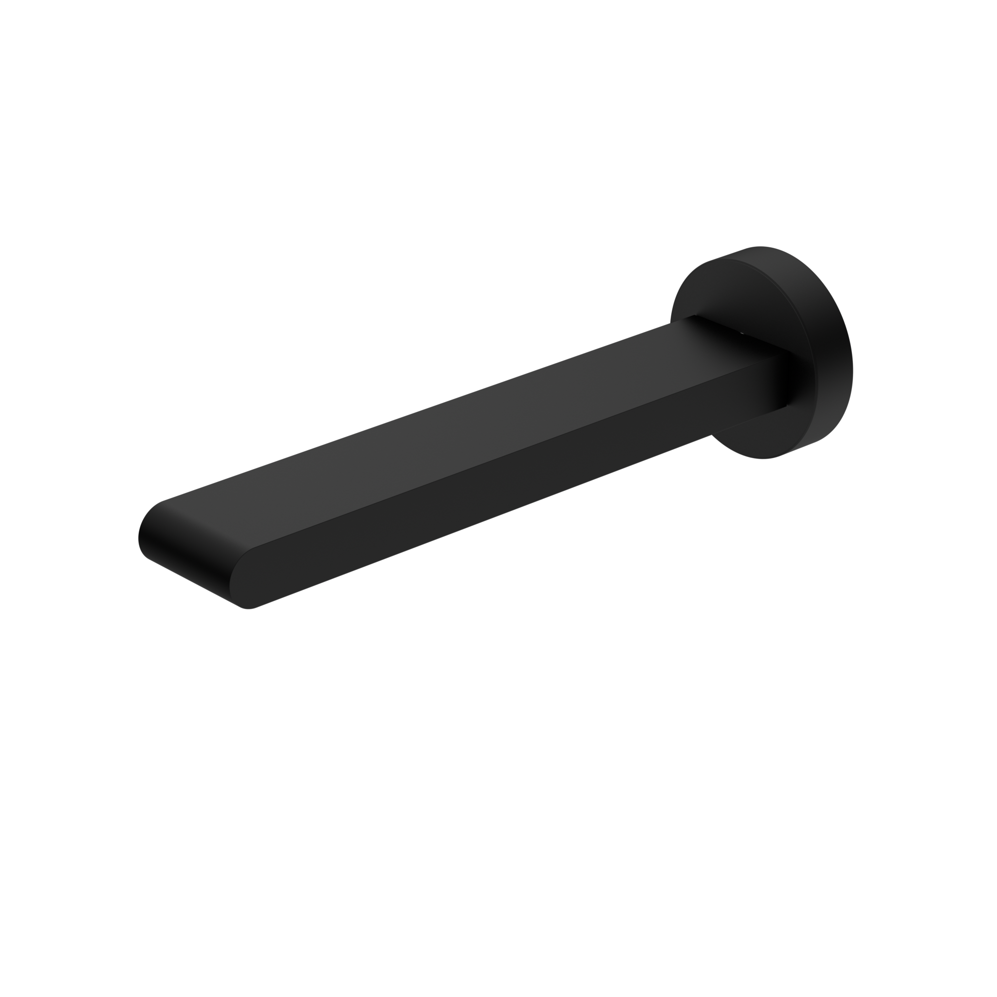 BIANCA FIXED BATH SPOUT ONLY 200MM MATTE BLACK
