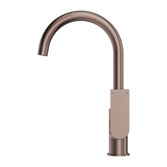 BIANCA KITCHEN MIXER GOOSENECK SPOUT BRUSHED BRONZE