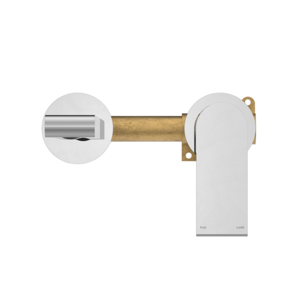 BIANCA WALL BASIN/BATH MIXER SEPARATE BACK PLATE 187/230MM CHROME