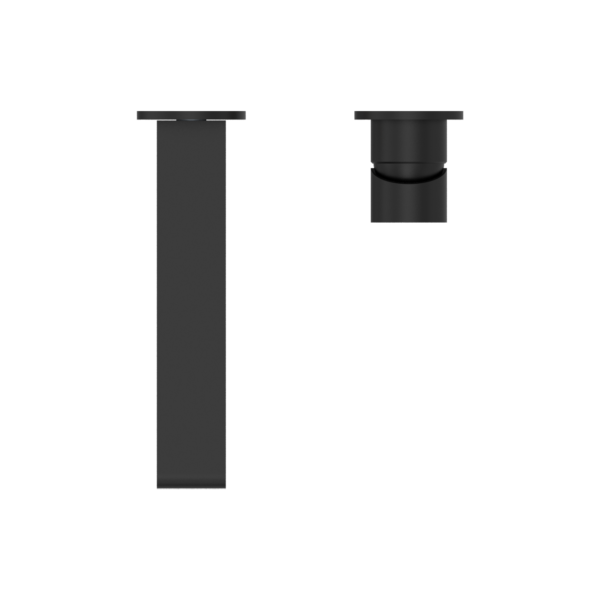BIANCA WALL BASIN/BATH MIXER SEPARATE BACK PLATE 187/230MM MATTE BLACK