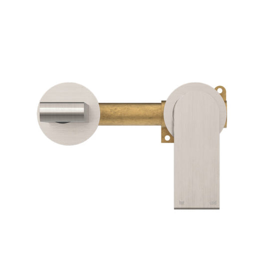 BIANCA WALL BASIN/BATH MIXER SEPARATE BACK PLATE 187/230MM BRUSHED NICKEL