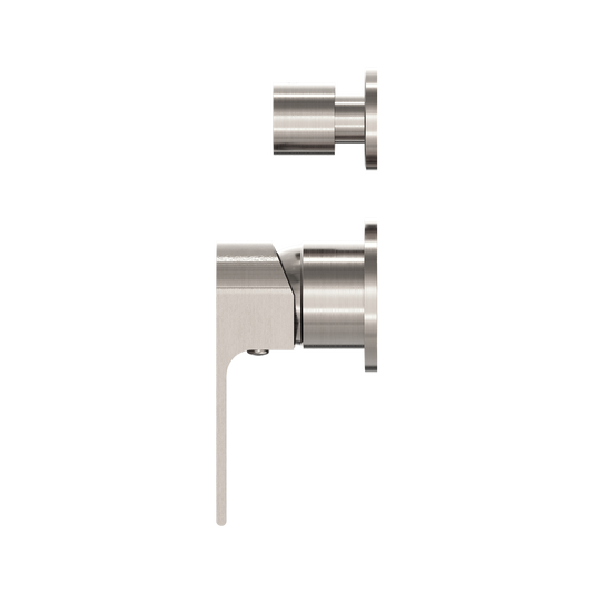 BIANCA SHOWER MIXER WITH DIVERTOR SEPARATE BACK PLATE BRUSHED NICKEL