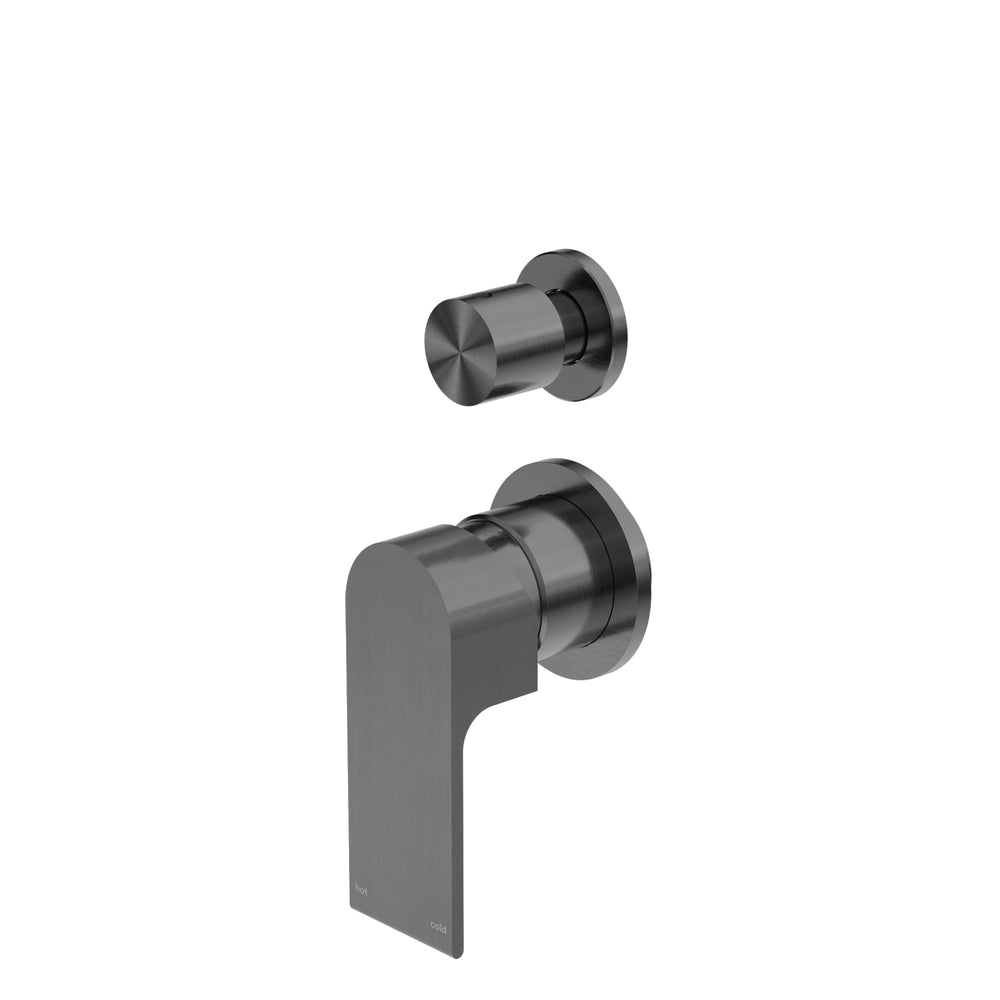 BIANCA SHOWER MIXER WITH DIVERTOR SEPARATE BACK PLATE GUN METAL