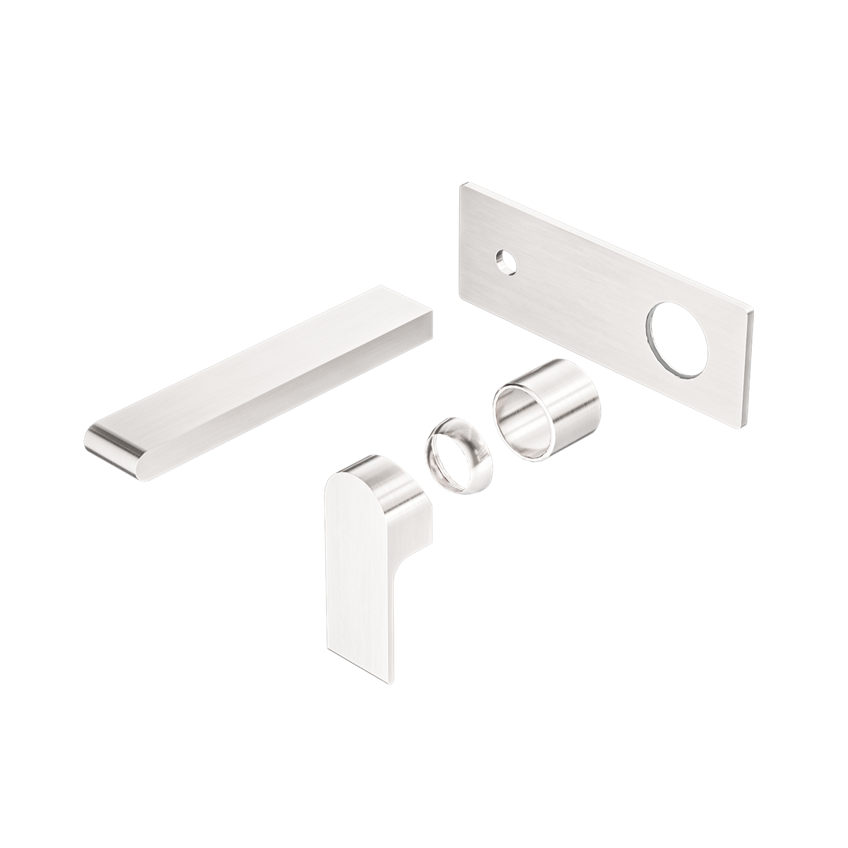 BIANCA WALL BASIN/BATH MIXER 187/230MM TRIM KITS ONLY BRUSHED NICKEL