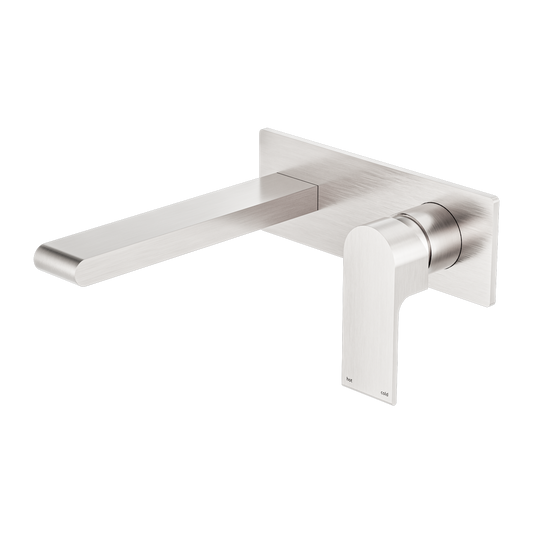 BIANCA WALL BASIN/BATH MIXER 187/230MM BRUSHED NICKEL
