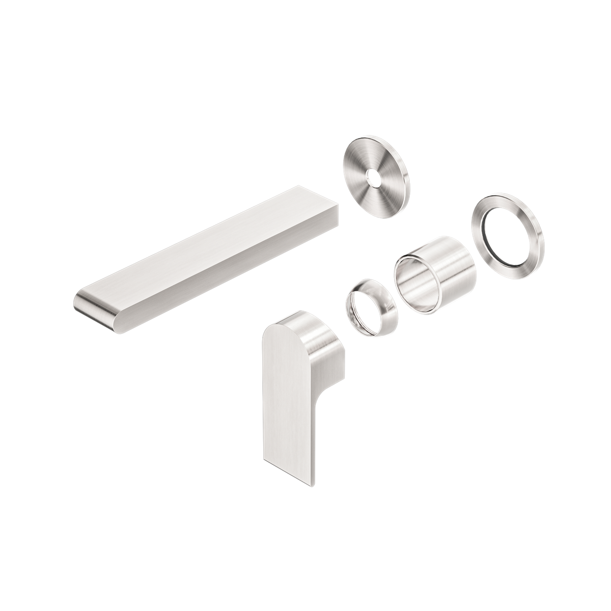 BIANCA WALL BASIN/BATH MIXER SEPARATE BACK PLATE 187/230MM TRIM KITS ONLY BRUSHED NICKEL