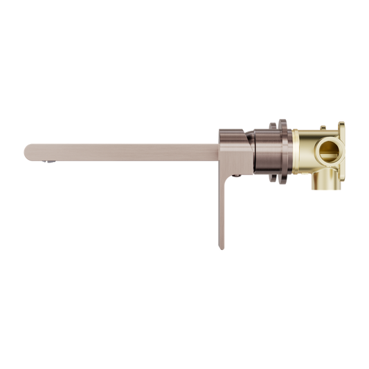 BIANCA WALL BASIN/BATH MIXER SEPARATE BACK PLATE 187/230 MM BRUSHED BRONZE