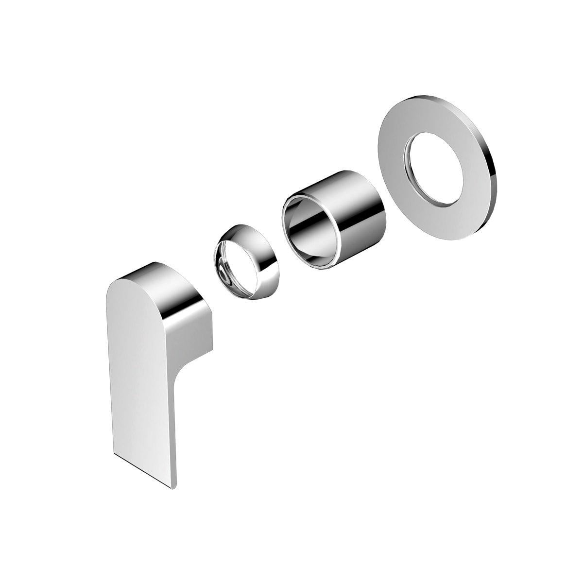 BIANCA SHOWER MIXER 80MM PLATE TRIM KITS ONLY CHROME