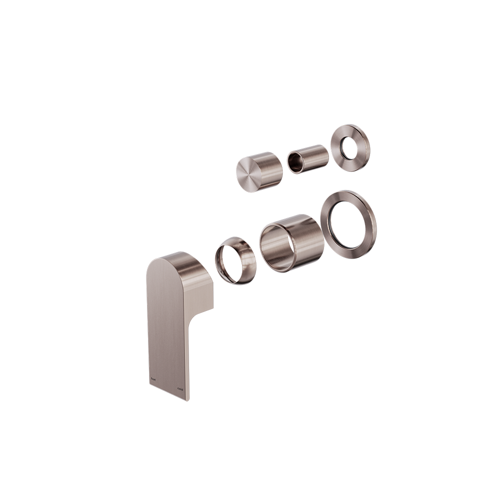 BIANCA SHOWER MIXER WITH DIVERTOR SEPARATE BACK PLATE TRIM KITS ONLY BRUSHED BRONZE