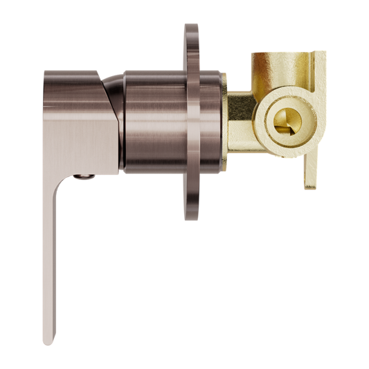 BIANCA SHOWER MIXER 80MM PLATE BRUSHED BRONZE