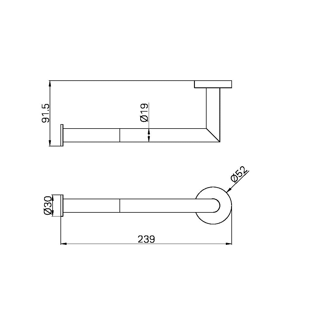 DOLCE HAND TOWEL RAIL BRUSHED NICKEL