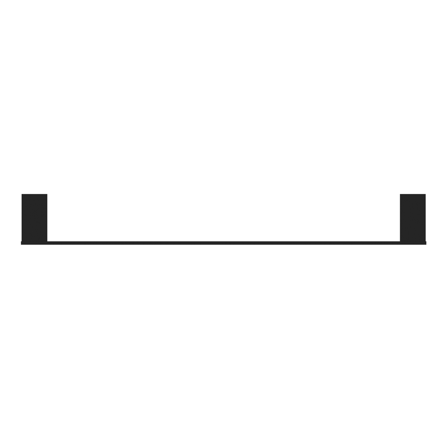 CELIA SINGLE TOWEL RAIL 600/800MM MATTE BLACK