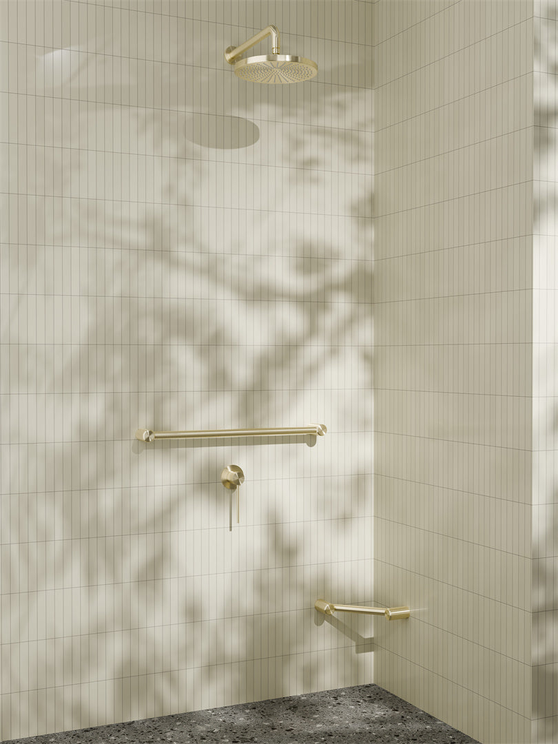 MECCA CARE 25MM GRAB RAIL 300/450/600/900/1200MM BRUSHED GOLD