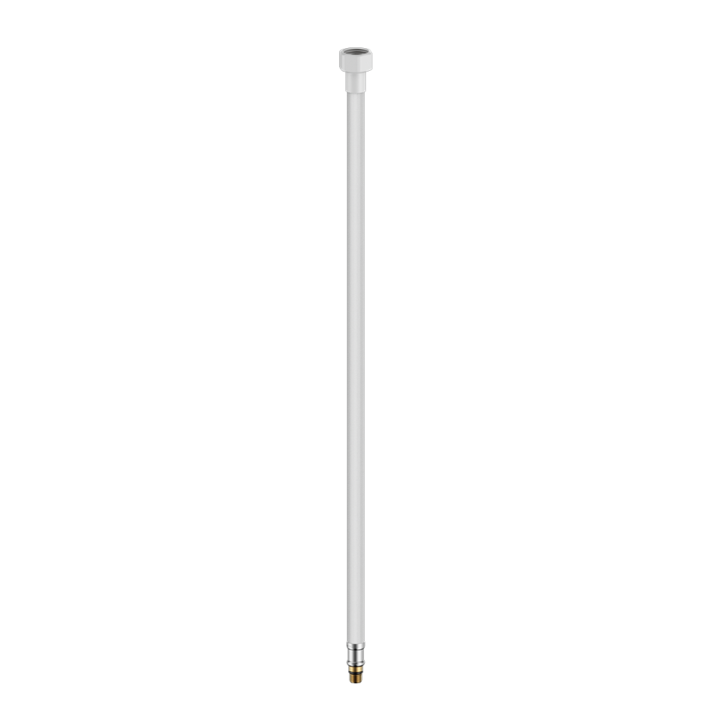 PREMIUM FLEXIBLE MIXER TAP HOSE PAIR MATTE WHITE