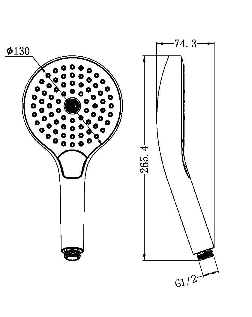 AIR HAND SHOWER II BRUSHED GOLD