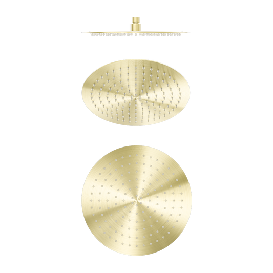 ZEN SS316L 300MM ROUND SHOWER HEAD BRUSHED GOLD