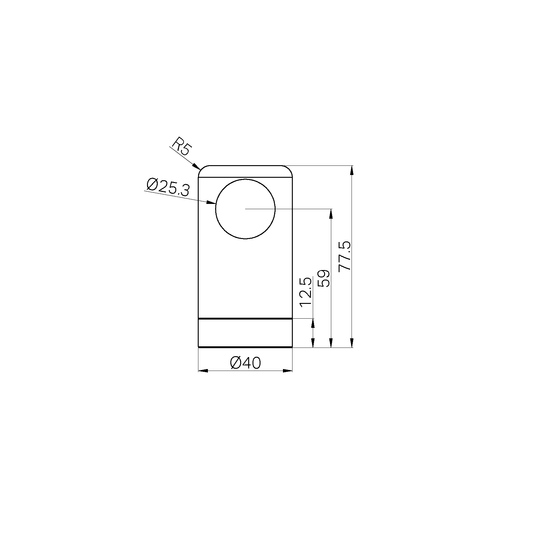MECCA CARE MAKE YOUR OWN 25MM GRAB RAIL END BRACKET GUN METAL