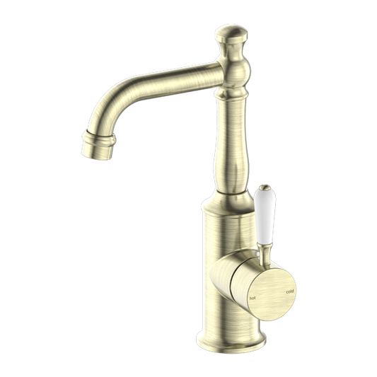 YORK BASIN MIXER WITH AGED BRASS